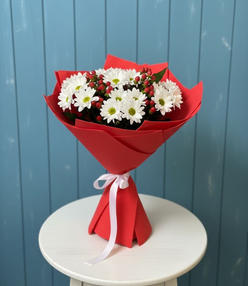 Букет цветов из: Хризантемы в Старой Рузе