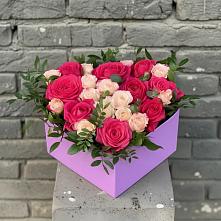 Цветочная композиция из Розы в коробке в Старой Рузе