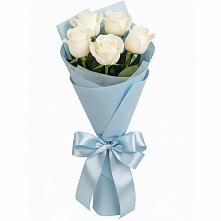 Букет 5 Белых роз Проуд в Старой Рузе