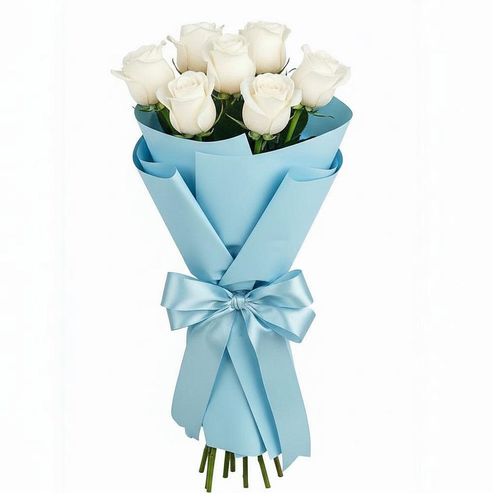 Букет 7 белых роз Проуд в Старой Рузе