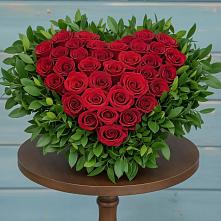 Цветочная композиция из Розы в виде сердца в Старой Рузе