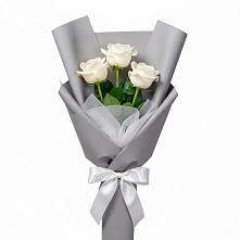 Букет 3 белые розы в Старой Рузе