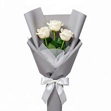 Букет 3 белые розы в Старой Рузе