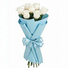 Букет 7 белых роз Проуд в Старой Рузе