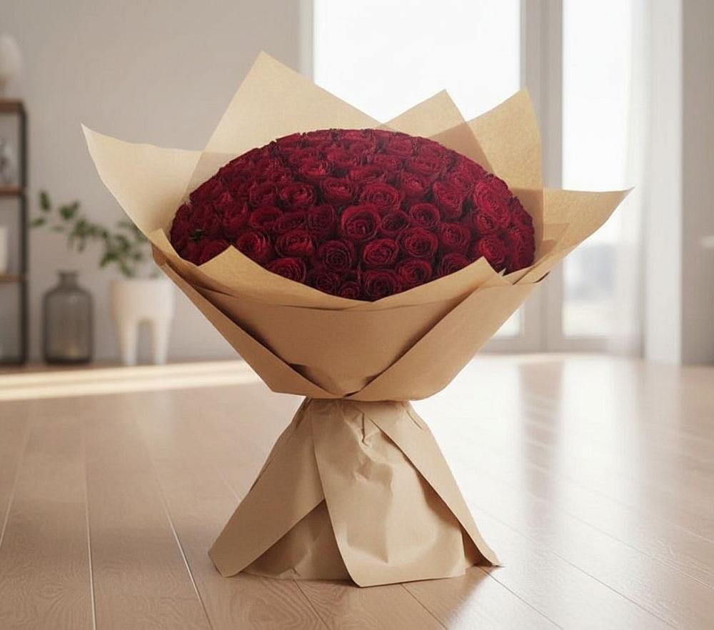 Букет 101 Красная роза в Старой Рузе