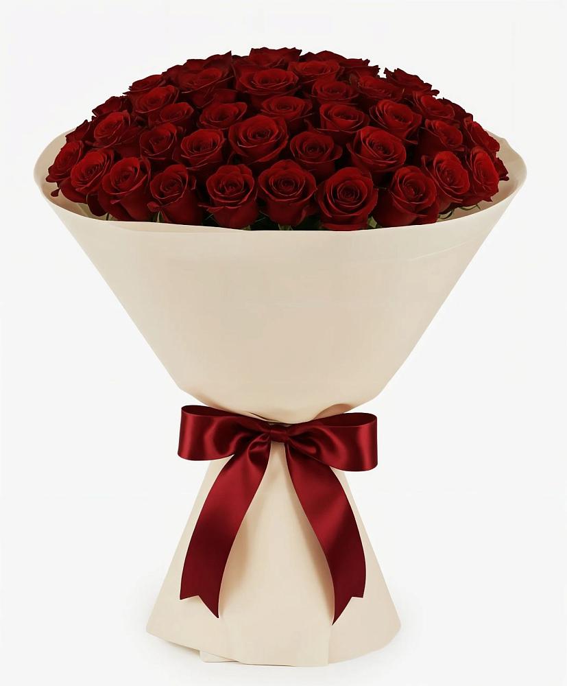 Букет 101 Бордовая роза Блэк Бакарра в Старой Рузе