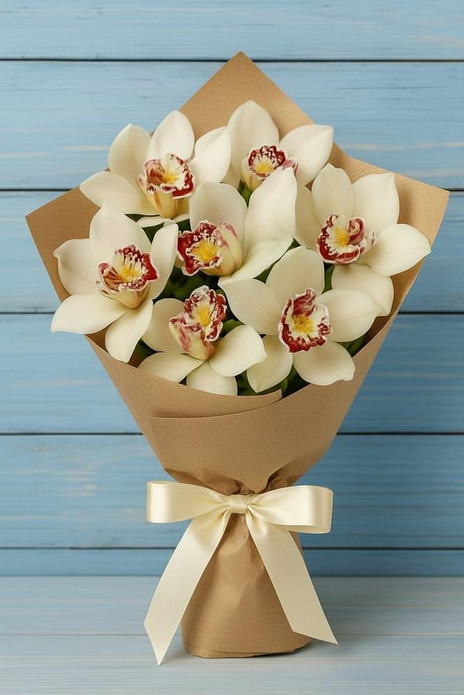 Букет цветов из: Орхидеи и Розы в Старой Рузе